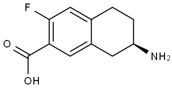 (R)-7-Amino-3-fluoro-5,6,7,8-tetrahydro-2-naphthalenecarboxylic acid Struktur