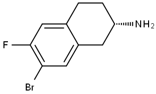 (S)-7-Bromo-6-fluoro-1,2,3,4-tetrahydro-2-naphthalenamine Struktur