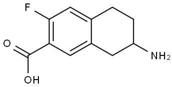 7-Amino-3-fluoro-5,6,7,8-tetrahydro-2-naphthalenecarboxylic acid Struktur