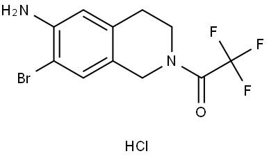 [7-Bromo-2-(trifluoroacetyl)isoquinolin-6-yl]amine hydrochloride Struktur