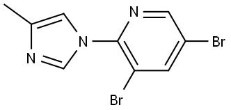 3,5-Dibromo-2-(4-methylimidazol-1-yl)pyridine Struktur