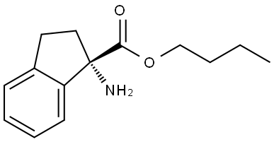 Butyl (S)-1-amino-2,3-dihydro-1H-indene-1-carboxylate Struktur