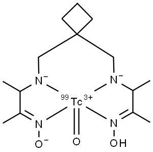 technetium Tc 99m cyclobutylpropyleneamine oxime Struktur