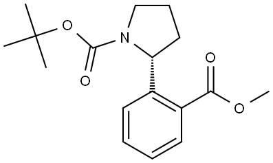 tert-butyl (R)-2-(2-(methoxycarbonyl)phenyl)pyrrolidine-1-carboxylate Struktur