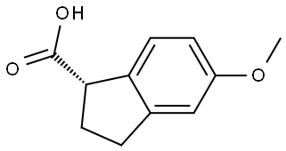 (S)-2,3-Dihydro-5-methoxy-1H-indene-1-carboxylic acid Struktur