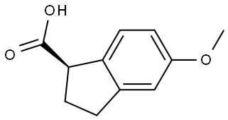 (R)-2,3-Dihydro-5-methoxy-1H-indene-1-carboxylic acid Struktur