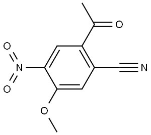 2-Acetyl-5-methoxy-4-nitro-benzonitrile Struktur