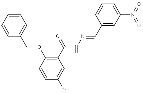 2-(BENZYLOXY)-5-BROMO-N'-(3-NITROBENZYLIDENE)BENZOHYDRAZIDE Struktur