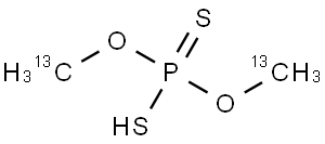 O,O-Dimethyl dithiophosphate-13C2, sodium salt in methanol Struktur