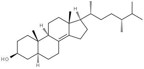 5α.24βFH-ergosten-(8(14))-ol-(3β) Struktur