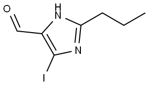 5-iodo-2-propyl-1H-imidazole-4-carbaldehyde Struktur