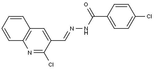 4-CHLORO-N'-((2-CHLORO-3-QUINOLINYL)METHYLENE)BENZOHYDRAZIDE Struktur