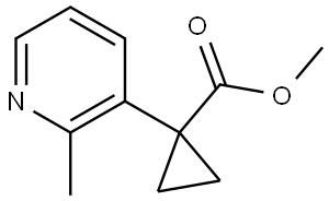 Cyclopropanecarboxylic acid, 1-(2-methyl-3-pyridinyl)-, methyl ester Struktur