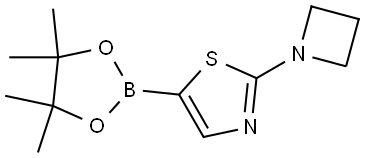 2-(azetidin-1-yl)-5-(4,4,5,5-tetramethyl-1,3,2-dioxaborolan-2-yl)thiazole Struktur