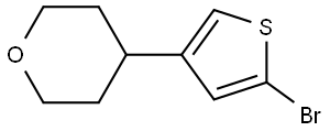 2-Bromo-4-(4-tetrahydropyranyl)thiophene Struktur