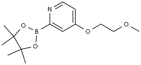 4-(2-methoxyethoxy)-2-(4,4,5,5-tetramethyl-1,3,2-dioxaborolan-2-yl)pyridine Struktur