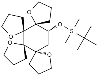 TERT-BUTYL(DIMETHYL)SILYL (5S,6S,11R,16R,21R)-1,7,12,17-TETRAOXATETRASPIRO[4.0.4.0.4.0.4.2]DOCOS-21-YL ETHER Struktur