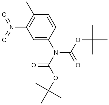 Imidodicarbonic acid, 2-(4-methyl-3-nitrophenyl)-, 1,3-bis(1,1-dimethylethyl) ester Struktur