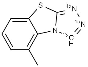 Tricyclazole-3-13C-1,2-15N2 Struktur