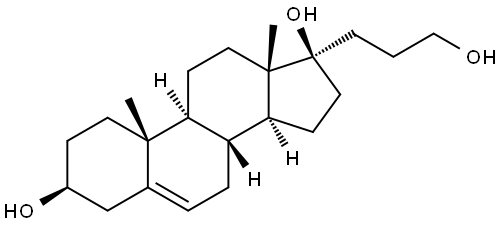 (3S,8R,9S,10R,13S,14S,17R)-17-(3-hydroxypropyl)-10,13-dimethyl-2,3,4,7,8,9,10,11,12,13,14,15,16,17-tetradecahydro-1H-cyclopenta[a]phenanthrene-3,17-diol Struktur