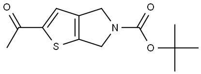 tert-butyl 2-acetyl-4,6-dihydro-5H-thieno[2,3-c]pyrrole-5-carboxylate Struktur