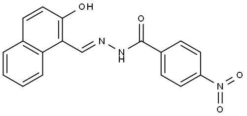 4-NITRO-BENZOIC ACID (2-HYDROXY-NAPHTHALEN-1-YLMETHYLENE)-HYDRAZIDE Struktur