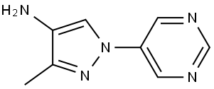 3-methyl-1-(pyrimidin-5-yl)-1H-pyrazol-4-amine Struktur