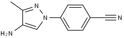 4-(4-amino-3-methyl-1H-pyrazol-1-yl)benzonitrile Struktur