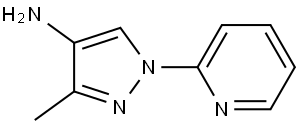 3-methyl-1-(pyridin-2-yl)-1H-pyrazol-4-amine Struktur