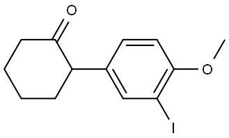 2-(3-iodo-4-methoxyphenyl)cyclohexan-1-one Struktur