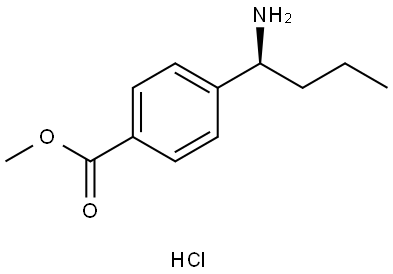 methyl (S)-4-(1-aminobutyl)benzoate hydrochloride Struktur