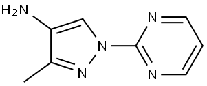 3-methyl-1-(pyrimidin-2-yl)-1H-pyrazol-4-amine Struktur