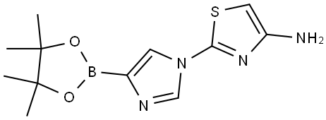 1-(4-Aminothiazol-2-yl)imidazole-4-boronic acid pinacol ester Struktur