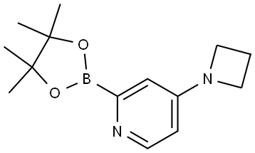 4-(azetidin-1-yl)-2-(4,4,5,5-tetramethyl-1,3,2-dioxaborolan-2-yl)pyridine Struktur