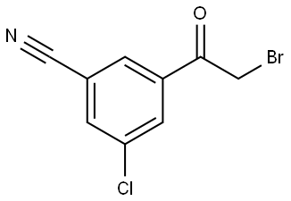 3-(2-bromoacetyl)-5-chlorobenzonitrile Struktur