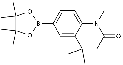 1,4,4-Trimethyl-6-(4,4,5,5-tetramethyl-1,3,2-dioxaborolan-2-yl)-3,4-dihydroquinolin-2(1H)-one Struktur