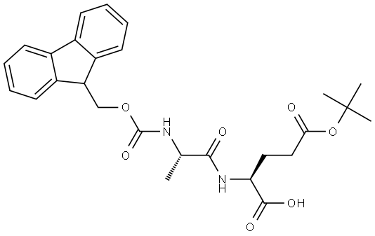 L-Glutamic acid, N-[(9H-fluoren-9-ylmethoxy)carbonyl]-L-alanyl-, 25-(1,1-dimethylethyl) ester Struktur