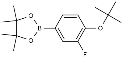 2-(4-(tert-butoxy)-3-fluorophenyl)-4,4,5,5-tetramethyl-1,3,2-dioxaborolane Struktur