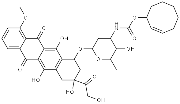 (E)-cyclooctene doxorubicin conjugate / equatorial Struktur