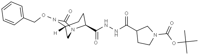 tert-butyl  3-(2-((2S,5R)-6-(benzyloxy)-7-oxo-1,6-diazabicyclo[3.2.1]octane-2-carbonyl)hydrazine-1-carbonyl)pyrrolidine-1-carboxylate