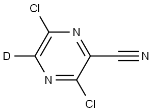 3,6-dichloropyrazine-2-carbonitrile-5-d Struktur