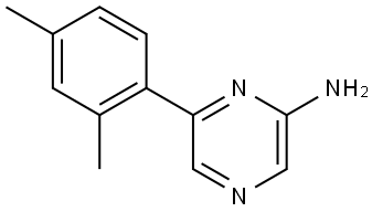 6-(2,4-dimethylphenyl)pyrazin-2-amine Struktur