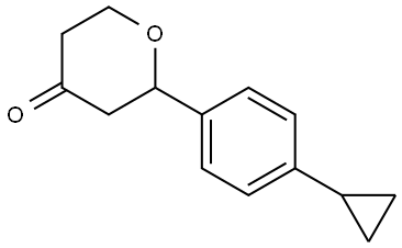 2-(4-cyclopropylphenyl)tetrahydro-4H-pyran-4-one Struktur