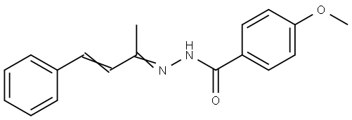 4-METHOXY-N'-(1-METHYL-3-PHENYL-2-PROPENYLIDENE)BENZOHYDRAZIDE Struktur