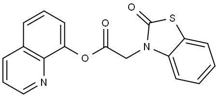 (2-OXO-BENZOTHIAZOL-3-YL)-ACETIC ACID QUINOLIN-8-YL ESTER Struktur