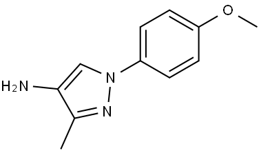 1-(4-methoxyphenyl)-3-methyl-1H-pyrazol-4-amine Struktur