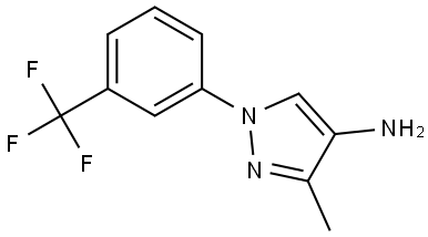 3-methyl-1-(3-(trifluoromethyl)phenyl)-1H-pyrazol-4-amine Struktur