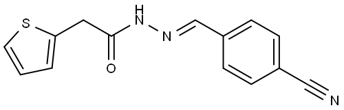 N'-[(4-CYANOPHENYL)METHYLIDENE]-2-(2-THIENYL)ACETOHYDRAZIDE Struktur