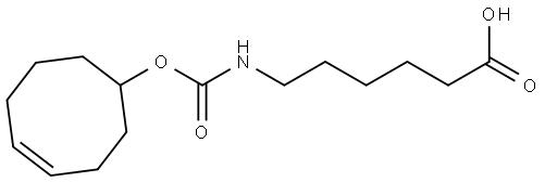 Hexanoic acid, 6-[[[(4E)-4-cycloocten-1-yloxy]carbonyl]amino]-, stereoisomer Struktur