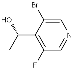 4-Pyridinemethanol, 3-bromo-5-fluoro-α-methyl-, (αS)- Struktur